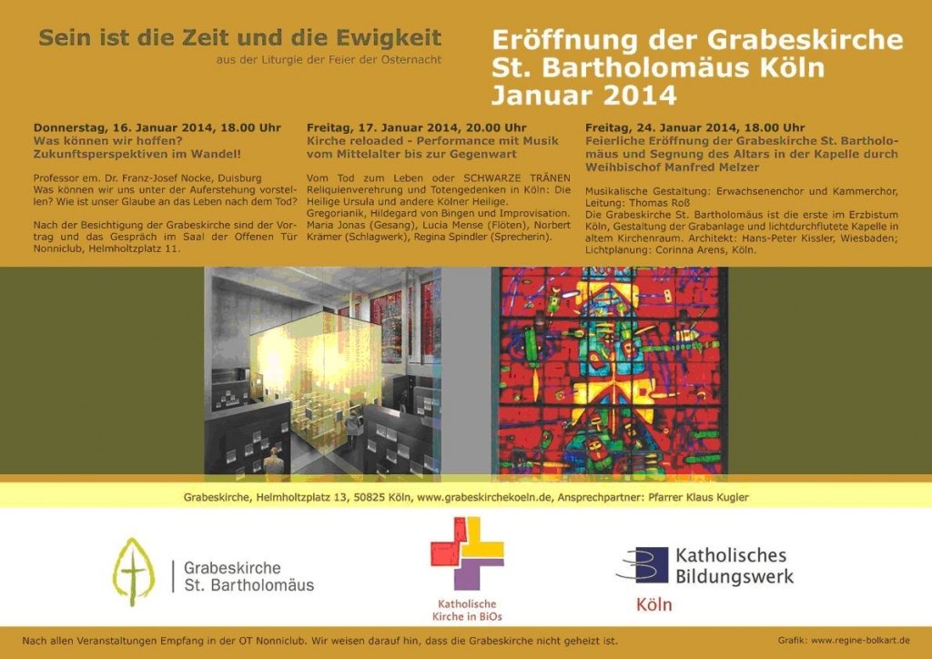 Eröffnung Grabeskirche Köln 24.01.2014
